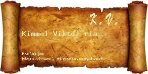 Kimmel Viktória névjegykártya